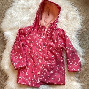 Cherokee toddler raincoat size 2T. Pink with anchors.